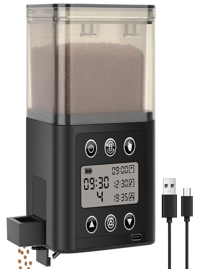 fishkeeper Smart Automatic Fish Feeder for Aquarium - [2025 Upgraded] 320ml Large Capacity & USB Rechargeable Fish Feeder Automatic Dispenser with LCD Display, Programmable Timer for Frequency & Portion Control - Image 1